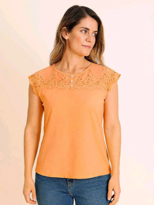 Ladies Magyar Sleeve Crochet Top 2B1 - As image, XS, L