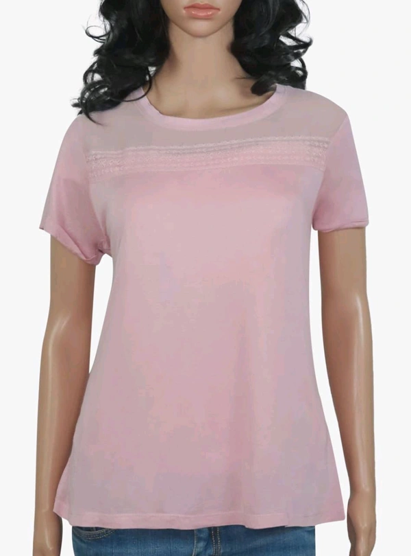 Simply Basic  Ladies Fancy Top 0S4 - Pink, 3X, 0.1