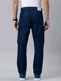 CINOCCI  MENS DENIM  Navy cargo Jeans 6A1 - Navy Blue, 36