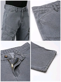 CINOCCI  MENS DENIM  Navy cargo Jeans 6C1 - Gray, 36