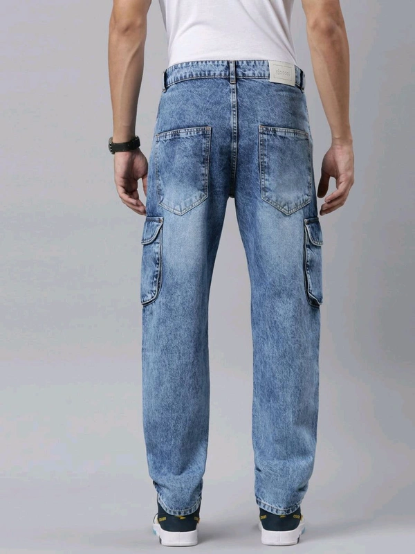 CINOCCI  MENS DENIM  Navy cargo Jeans 4B1 - Dove Gray, 32