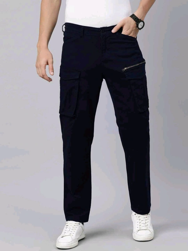 CINOCCI  MENS DENIM  Navy cargo Jeans 2E1 - Mine Shaft, 34