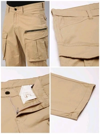 CINOCCI  Mens Woven Beige Pant D1 - Tan, 34