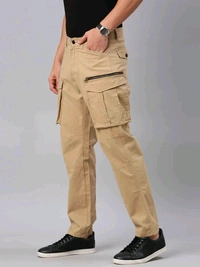 CINOCCI  Mens Woven Beige Pant D1 - Tan, 38