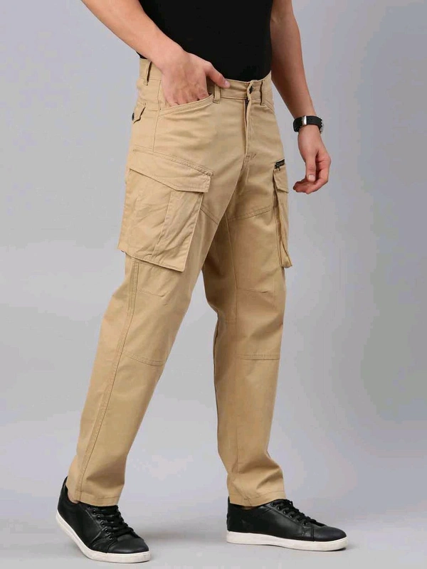 CINOCCI  Mens Woven Beige Pant D1 - Tan, 38