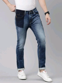 CINOCCI  Mens Slim Fit Denim Jeans 5A1 - Cornflower Blue, 30, 0.400
