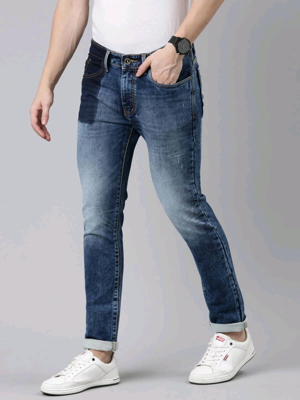 CINOCCI  Mens Slim Fit Denim Jeans 5A1 - Cornflower Blue, 34, 0.400