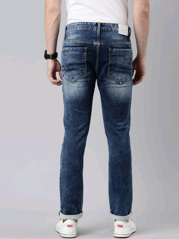 CINOCCI  Mens Slim Fit Denim Jeans 5A1 - Cornflower Blue, 36, 0.400