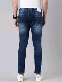 Mens Slim Fit Denim Jeans 1A1 - Cornflower Blue, 30