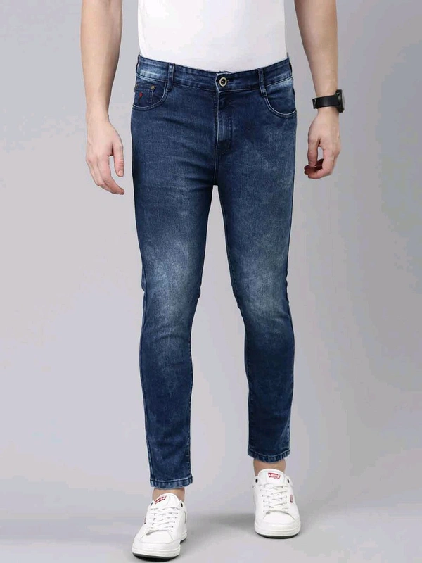 Mens Slim Fit Denim Jeans 1A1 - Cornflower Blue, 34