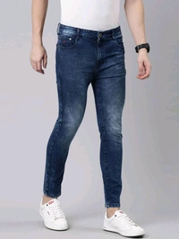Mens Slim Fit Denim Jeans 1A1 - Cornflower Blue, 36