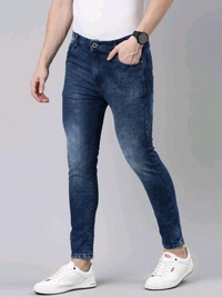 Mens Slim Fit Denim Jeans 1A1 - Cornflower Blue, 36