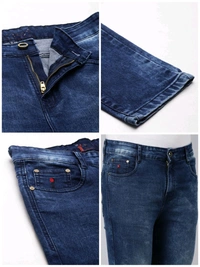 Mens Slim Fit Denim Jeans 1A1 - Cornflower Blue, 36