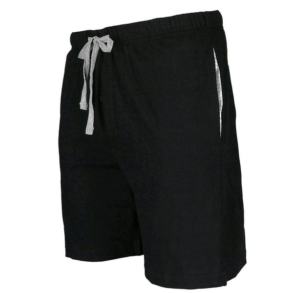 Attidube Men's Knit Sleep Shorts Black OC4 - Black, L