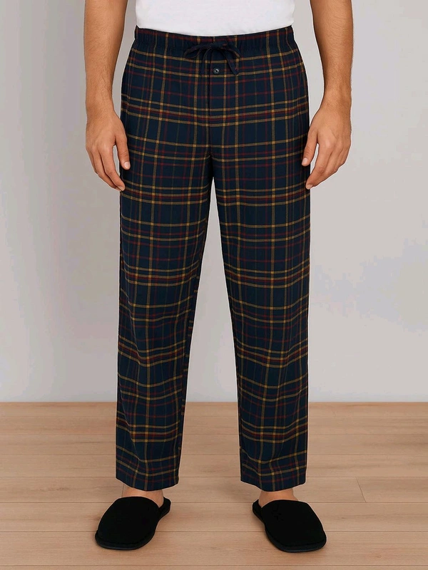 CROWN & LVY Men's Woven Flannel Pant 9Q1 - Sherpa Blue, XL