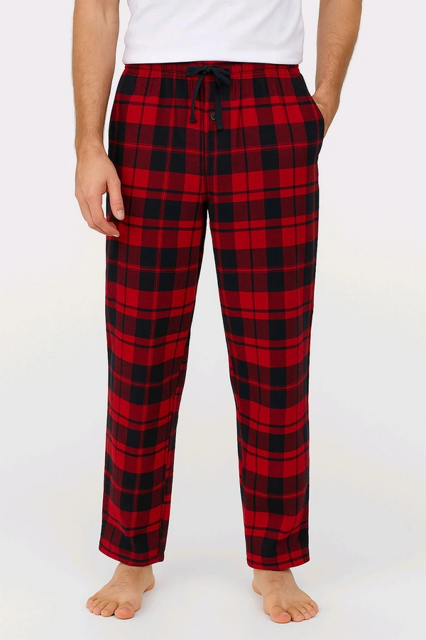 CROWN & LVY Mens Woven Flannel Pant 4L1 - Red, S