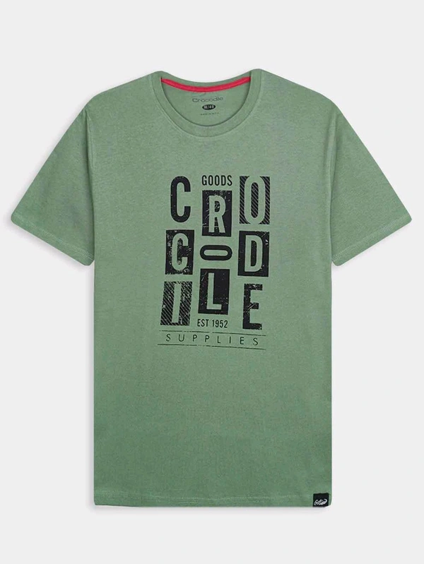 Mens Printed Green T-shirt  6B3                         - Mint Green, M