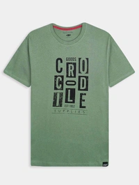 Mens Printed Green T-shirt  6B3                         - Mint Green, L