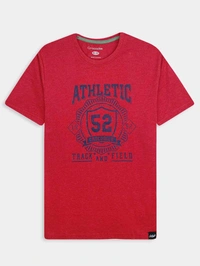 CROCODILE  Mens Printed Green T-shirt  6A1                      - Red, 2XL
