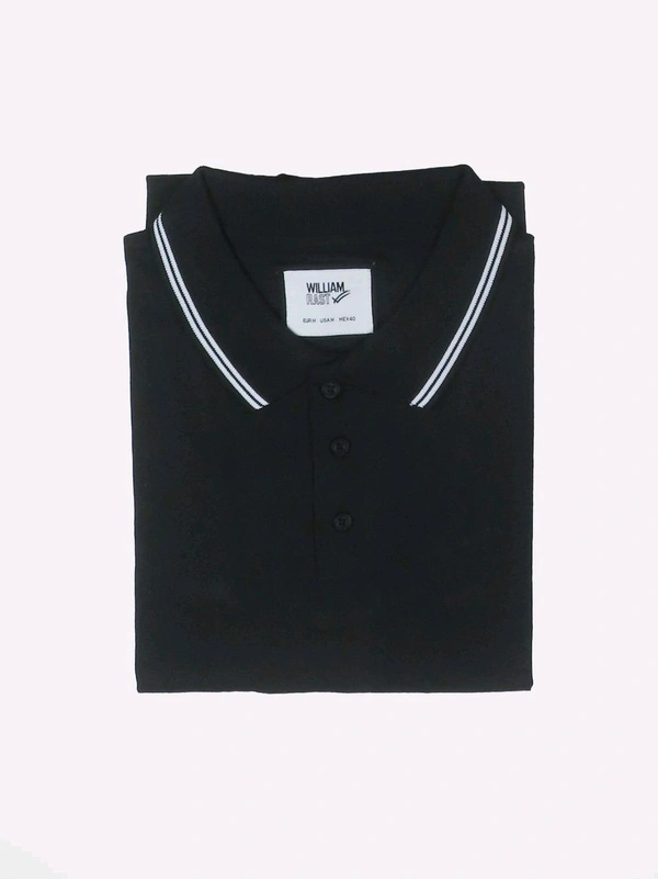 Mens Polo Tshirt Black 5A1 - Black, S