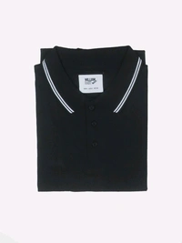 Mens Polo Tshirt Black 5A1 - Black, M
