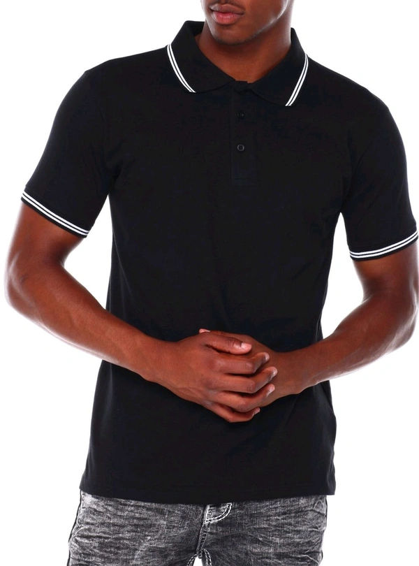 Mens Polo Tshirt Black 5A1 - Black, XL
