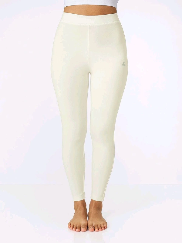 Decillion Ladies Ankl  Fit Off White Leggings  - L, White