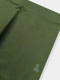 Ladies Ankle Fit  Oliv Green Leggings 371 - Green, S, 0.200