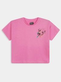 POWERPUFF GIRLS  Girals Printed Crop Top 9B1 - Tickle Me Pink, 4Y, O.300