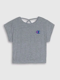Champion  Girals Crop T Shirt 0AB - Gray, 12Y