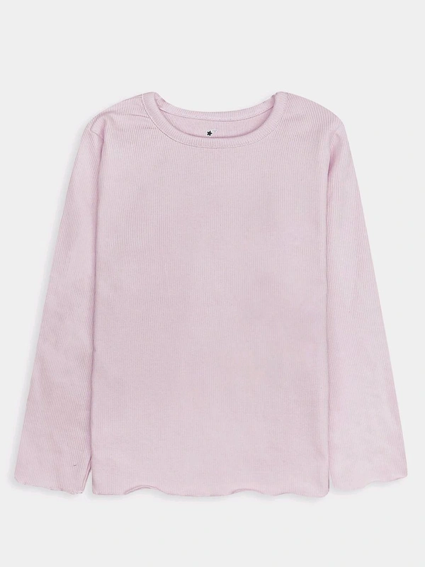 LITTLE STAR  Girals Ribbed Long Sleeve Top 6A1 - 2Y, O.250
