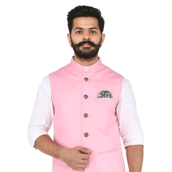 Stylish Men's Cotton Viscous Blend Ethnic Jacket