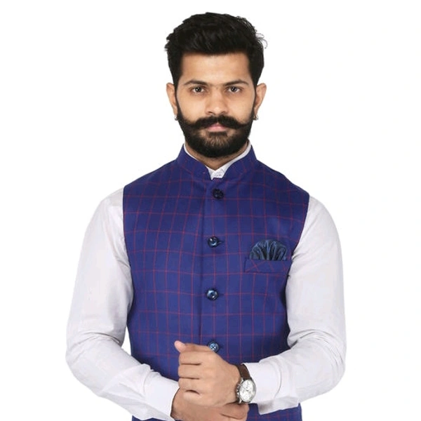 Stylish Cotton Blend Men's Ethnic Jacket - 36, 38, 40, 42, 44