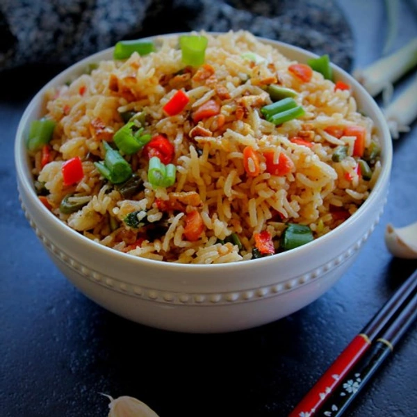 Veg brunt garlic rice