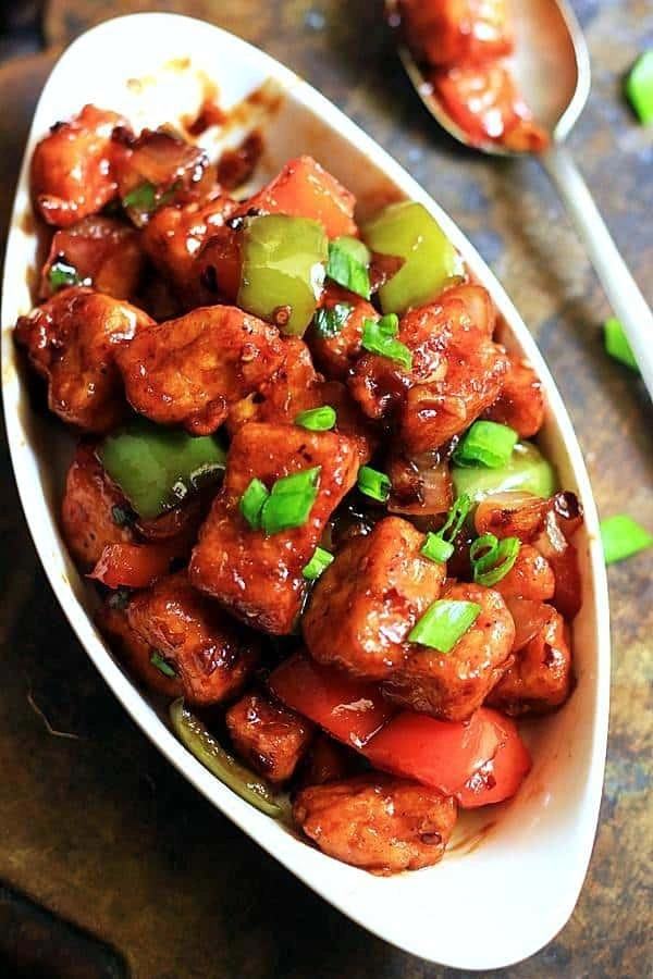 KT Cafe Paneer Chilli
