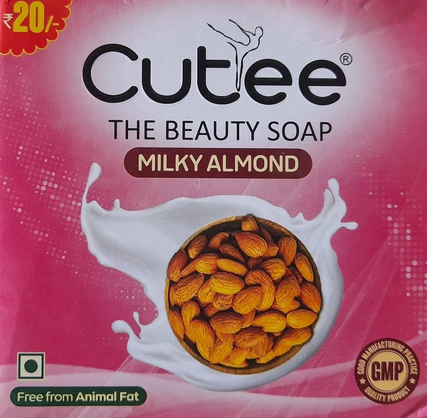 CUTEE Soap Milky Almond   (4 Pieces ₹99/ only - 100g + 10 Free