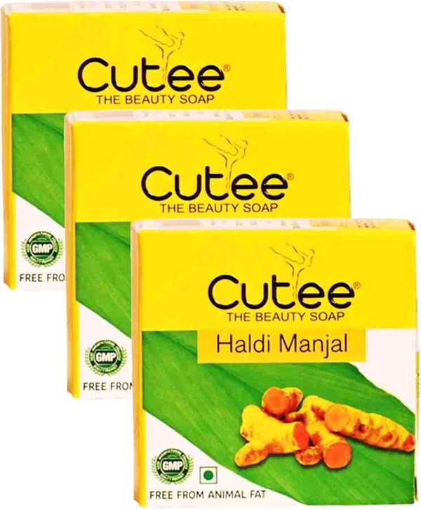 CUTEE Soap Haldi Manjal ( 4pieces ₹ 99/) - 100g+10g