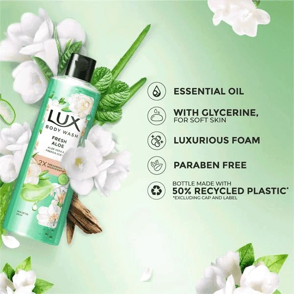 LUX BODY WASH FRESH ALOE - 245ml