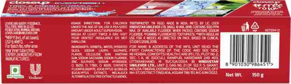 Closeup Everfresh+ Anti-Germ Gel Red Hot Toothpaste - 100g