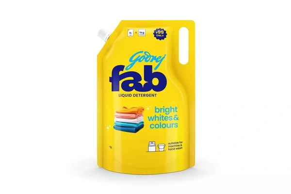 GODREJ FAB LIQUID DETERGENT POUCH - 1 ltr