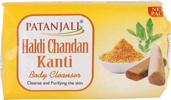 PATANJALI HALDI CHANDAN KANDI BATHING SOAP - 150g