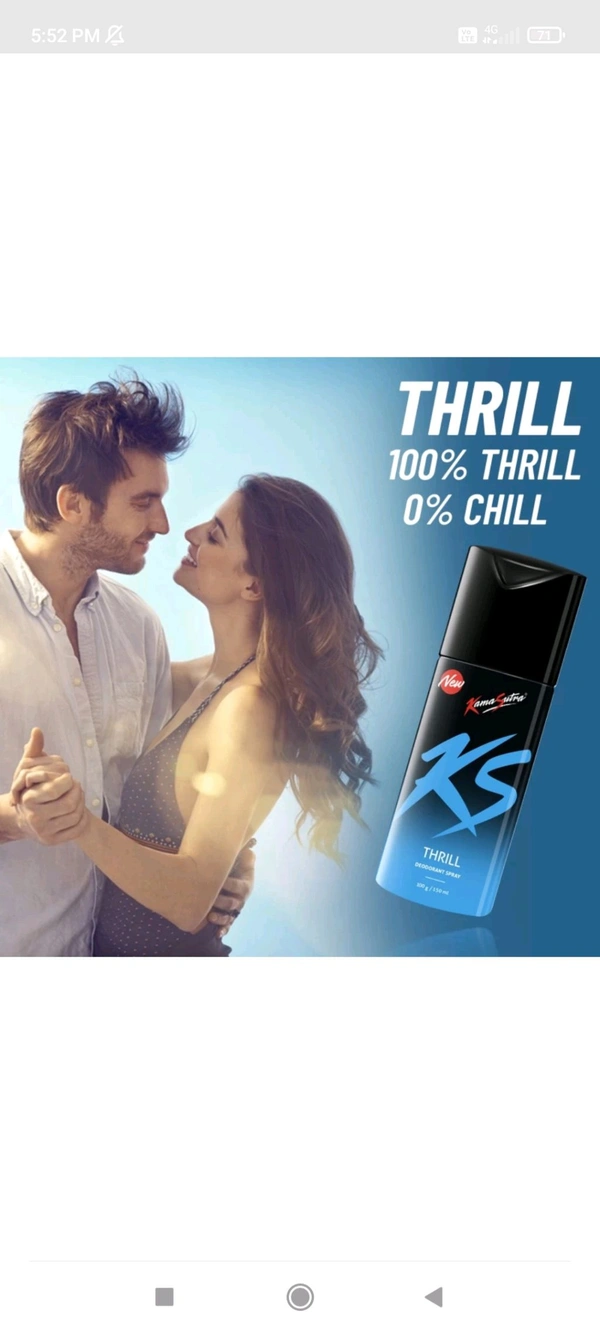 KS THRILL DEODORANT SPRAY  (₹10 Off) - 150ml / 100g