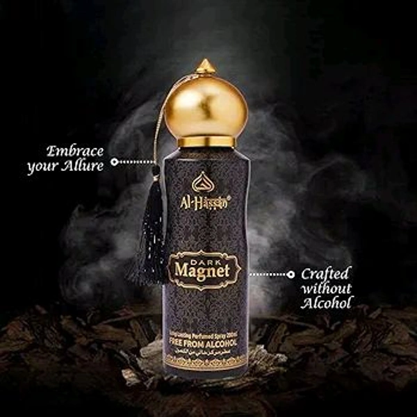 Al - Hassan Dark Magnet Perfumed Spray - 200ml / 120g