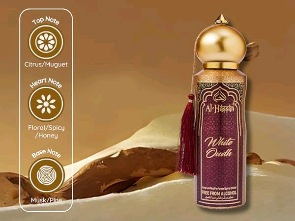 Al - Hassan White Dudh Perfumed Spray - 200ml / 120g