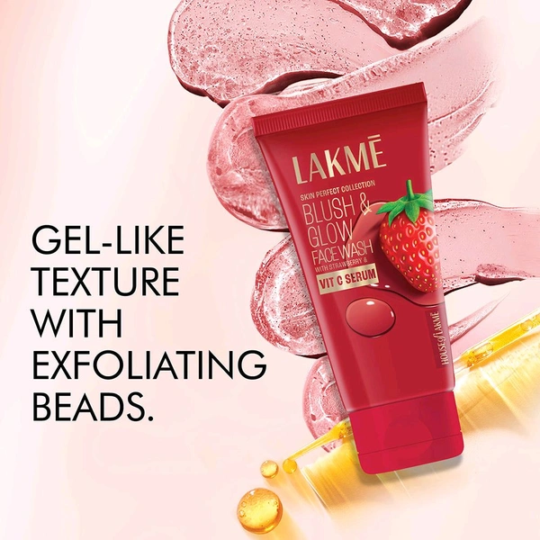 Lakme Blush & Glow Brightening Strawberry Face Wash - 50g