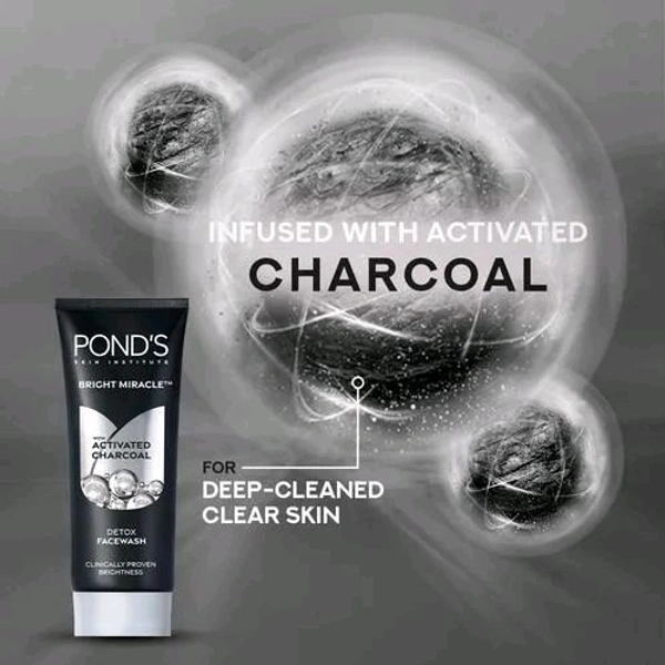 Ponds Activated Charcol Detox Face Wash  - 50g