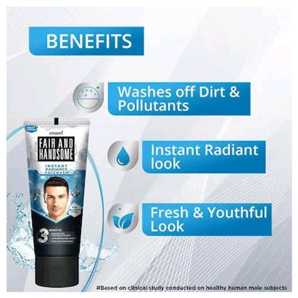 Fair & Handsome Instant Radiance Face Wash For Men  - 50g