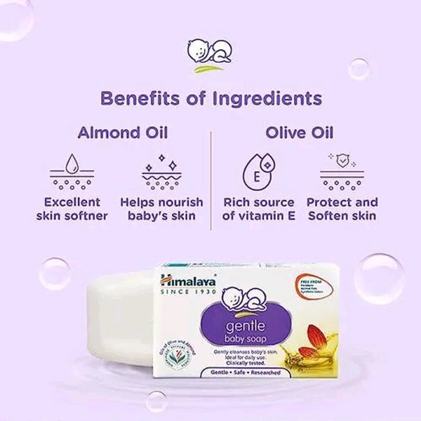 Himalaya Gentle Baby Soap with oils of Olive Almonds  - 125g