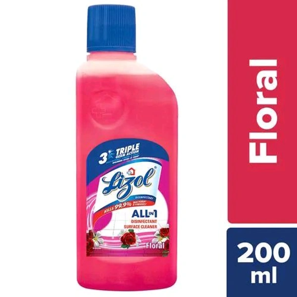 Lizol Floral Disinfectant Surface Cleaner  - 200ml