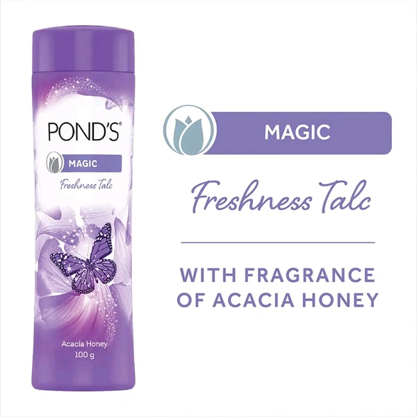 PONDS MAGIC FRESHNESS TALC ACACIA HONEY - 100g